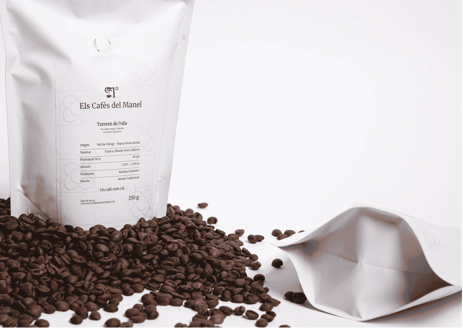 Bossa de cafè d’especialitat Els Cafès del Manel amb grans de cafè