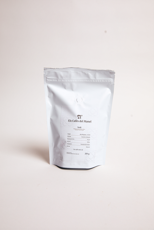 Bossa de cafè d’especialitat Verdi amb origen Brasil dels Cafès del Manel